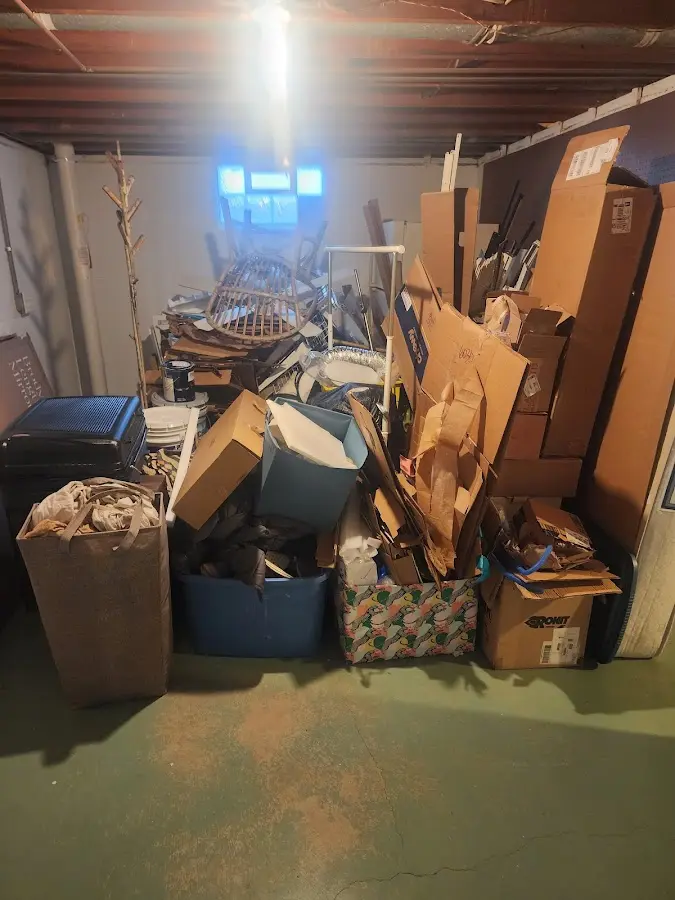 Roll-off dumpster container at job site for Roll Off Dumpster Rental in Grayslake